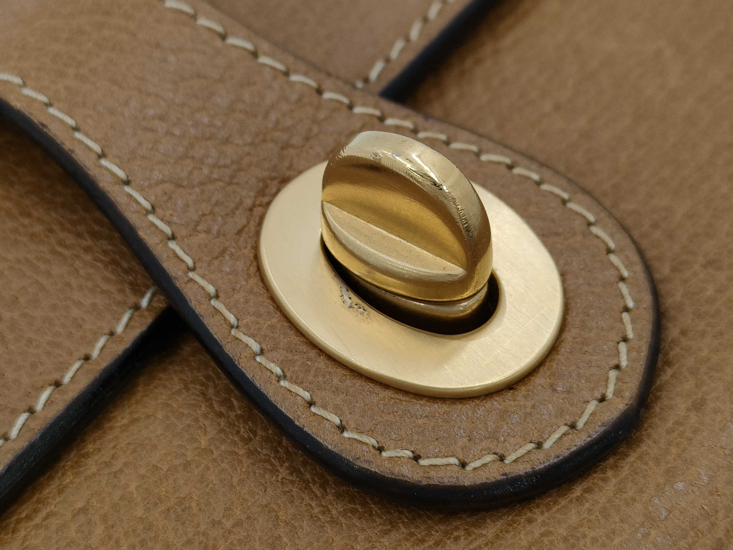 GUCCI GUCCI Bamboo Leather 2-Way Handbag Brown Bag