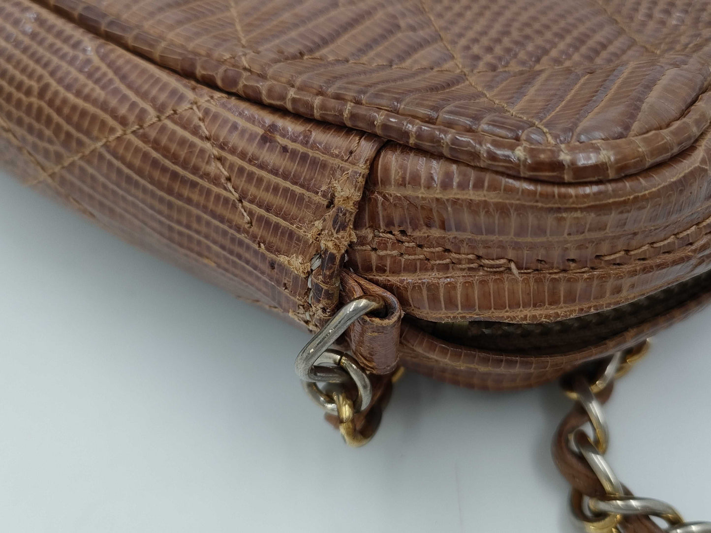 CHANEL Lizard Chain Shoulder Bag Shoulder Bag