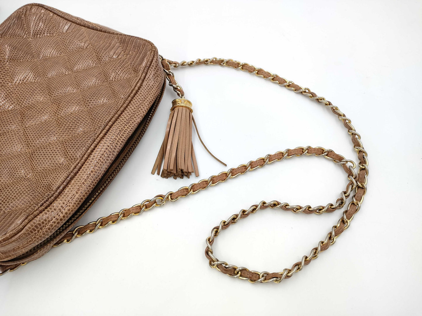 CHANEL Lizard Chain Shoulder Bag Shoulder Bag