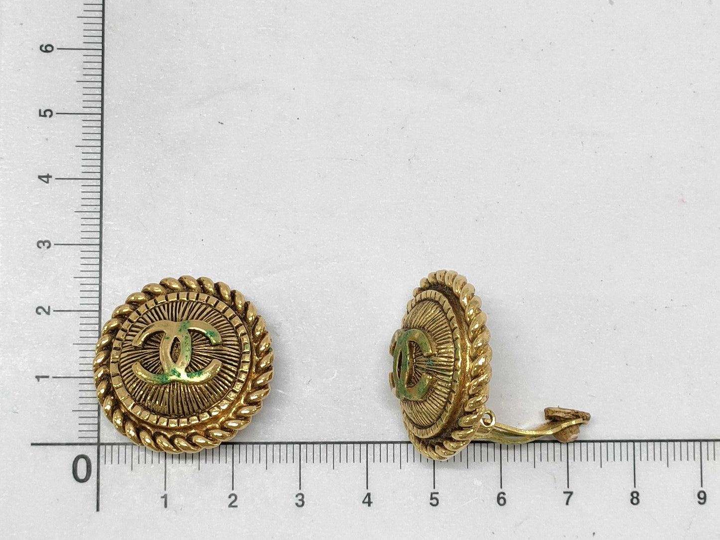 CHANEL Coco Mark Earrings Gold Earrings