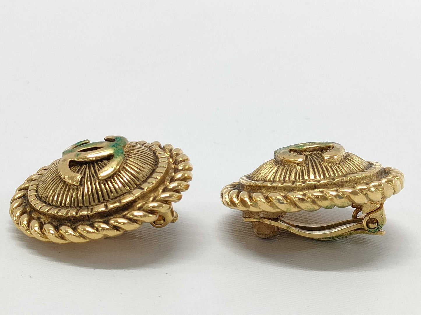CHANEL Coco Mark Earrings Gold Earrings