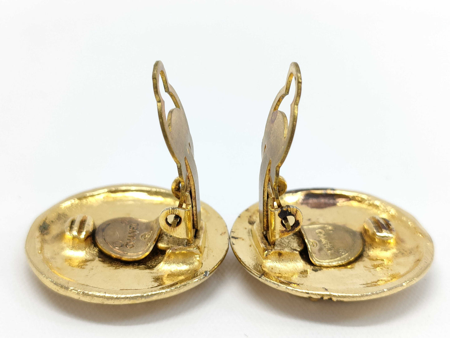 CHANEL Coco Mark Earrings with Inlay