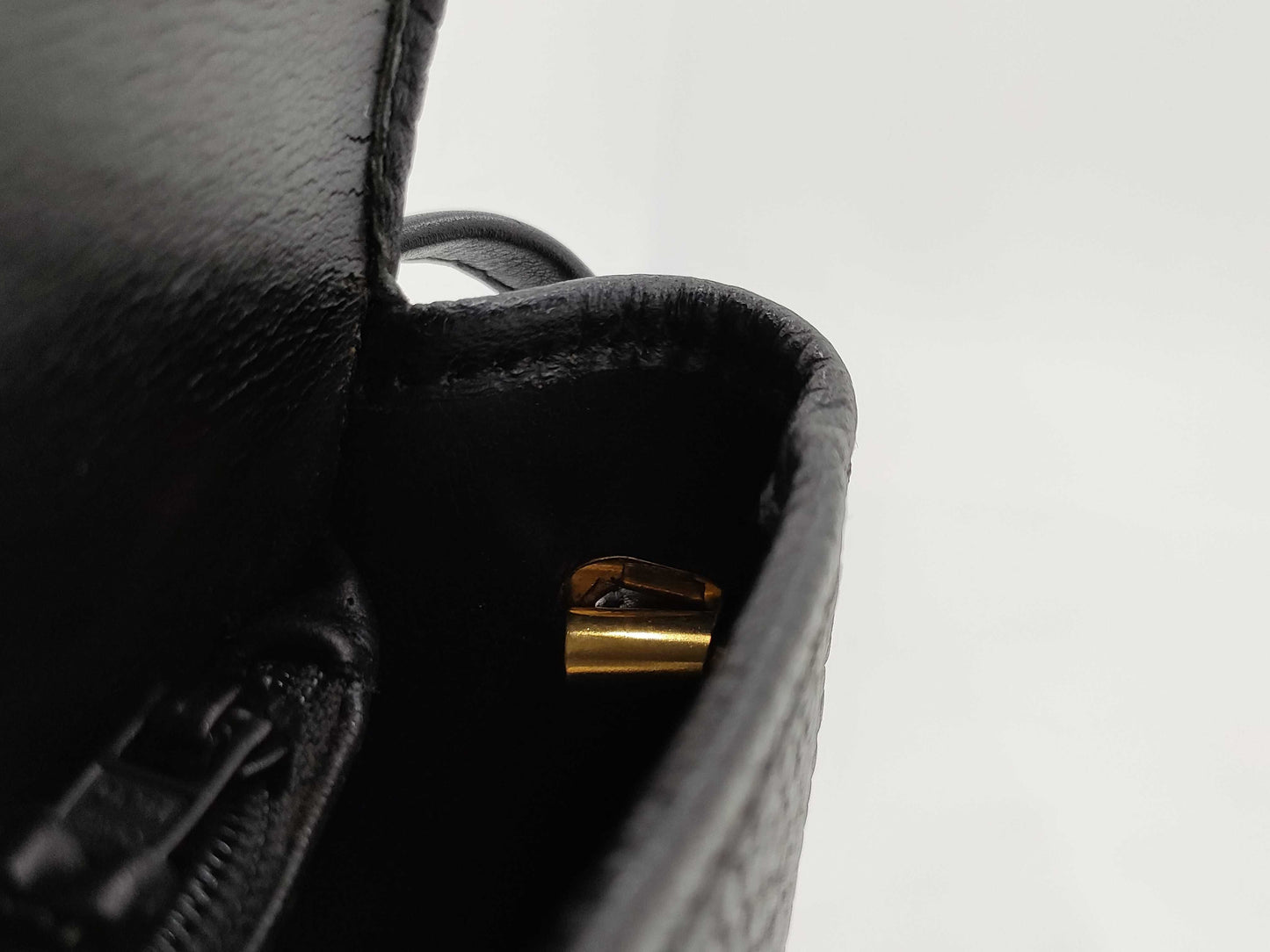 Dior Leather Shoulder Bag with Logo Hardware, Black