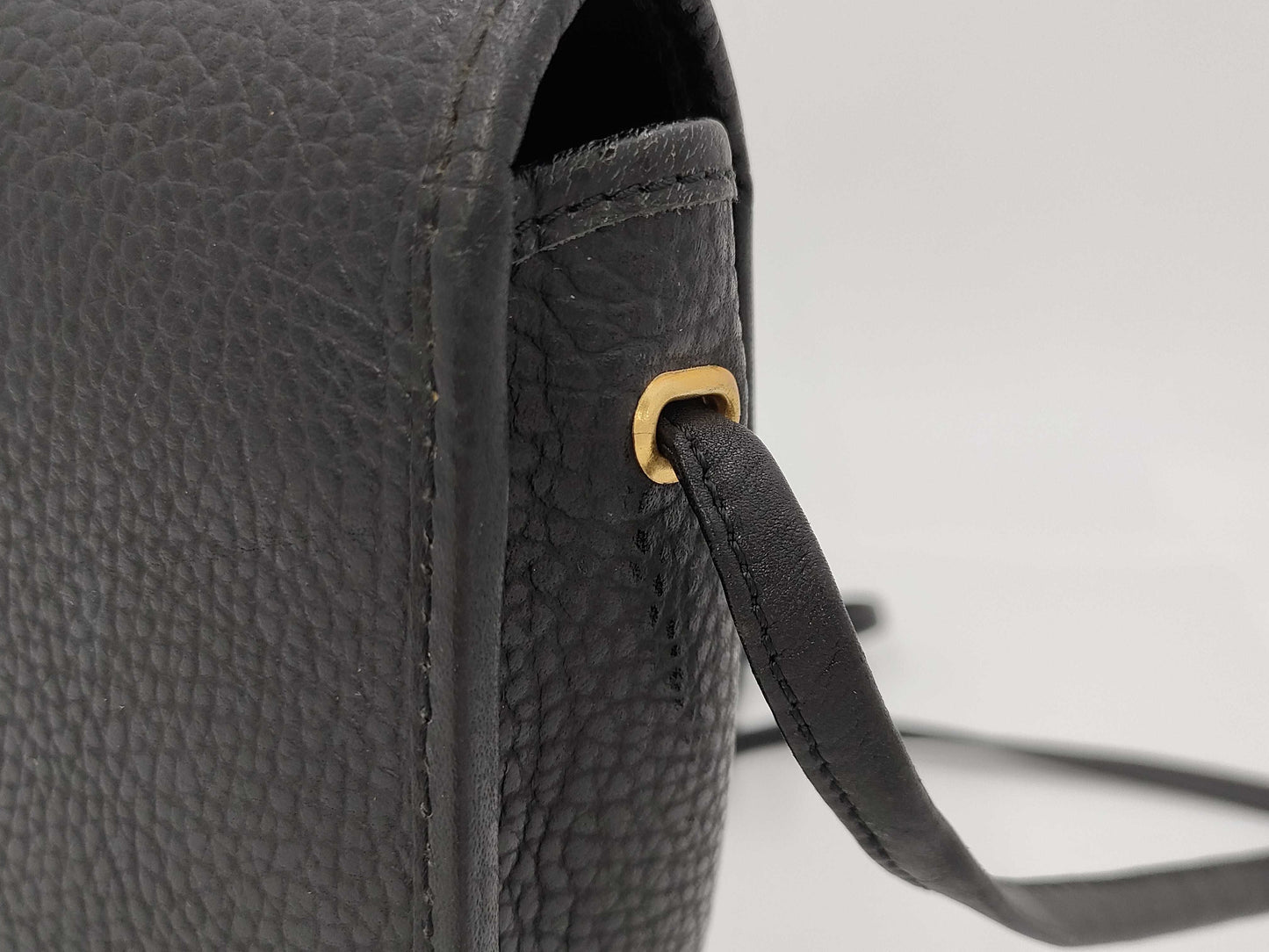 Dior Leather Shoulder Bag with Logo Hardware, Black