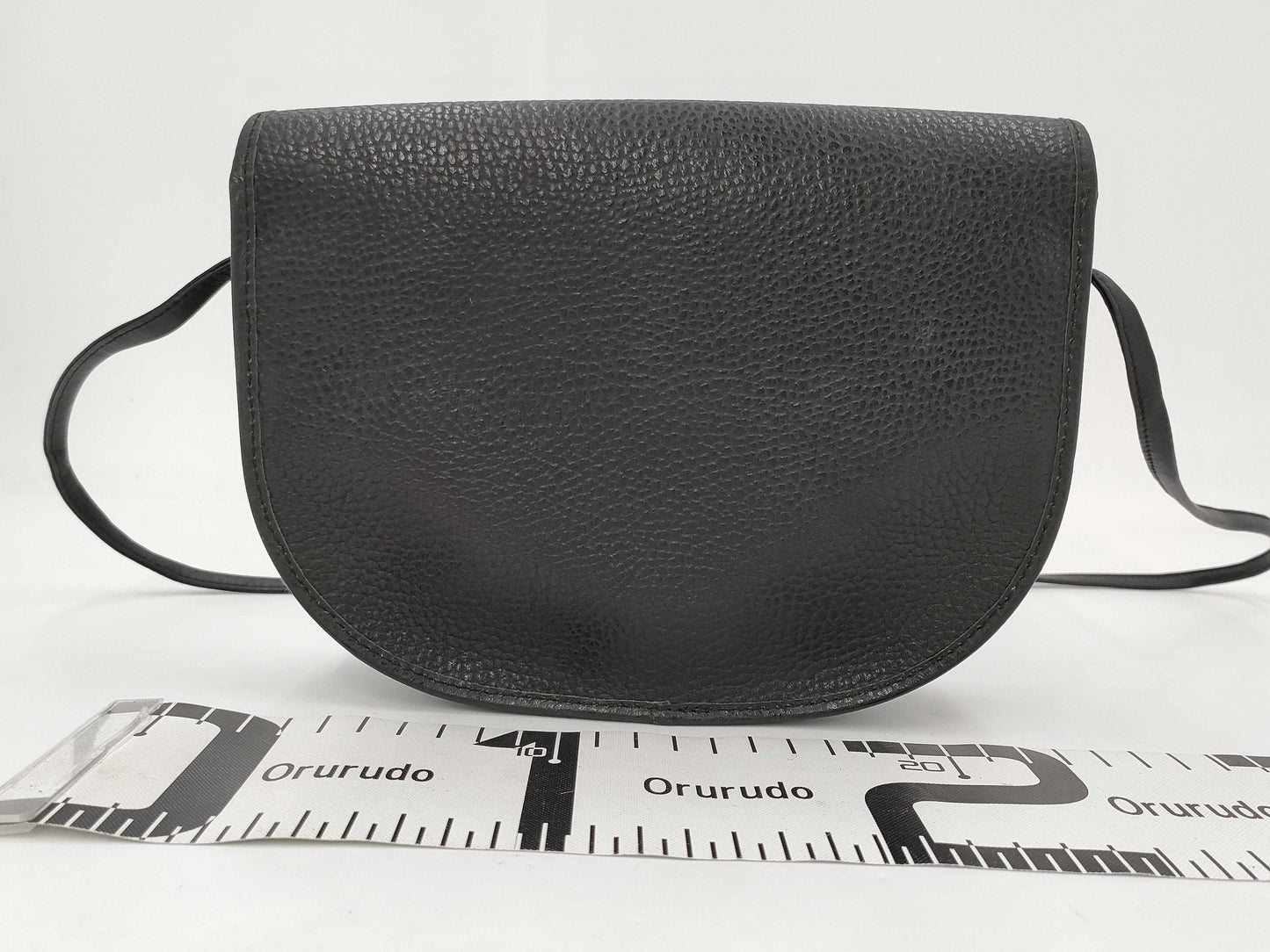 Dior Leather Shoulder Bag with Logo Hardware, Black
