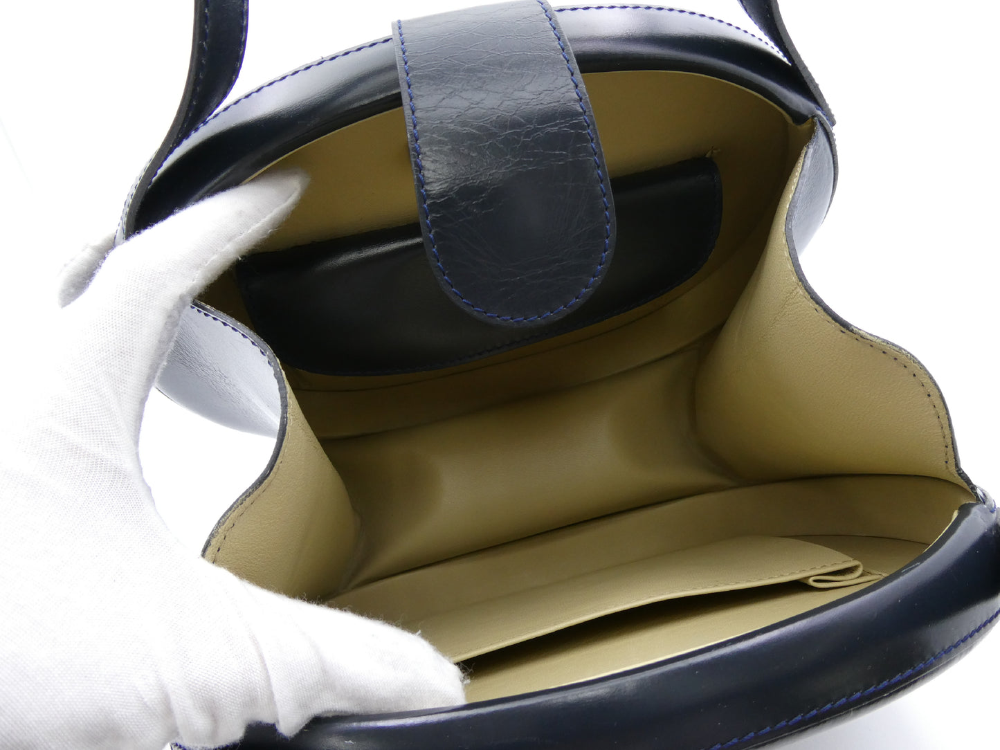 LOEWE Anagram Round Leather Handbag