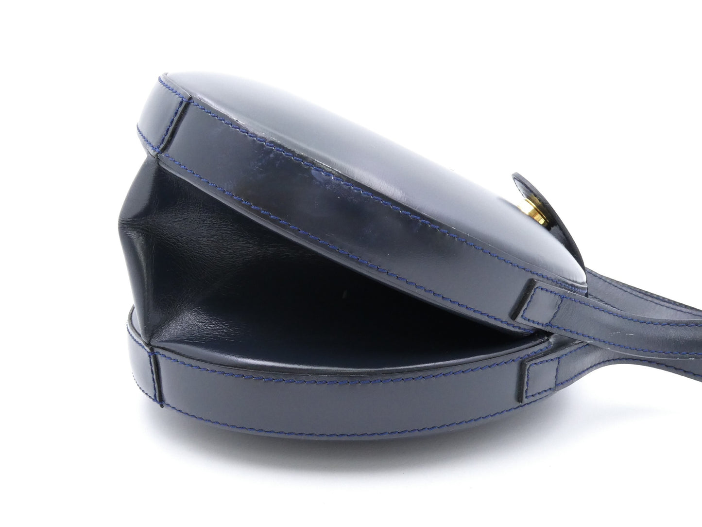LOEWE Anagram Round Leather Handbag