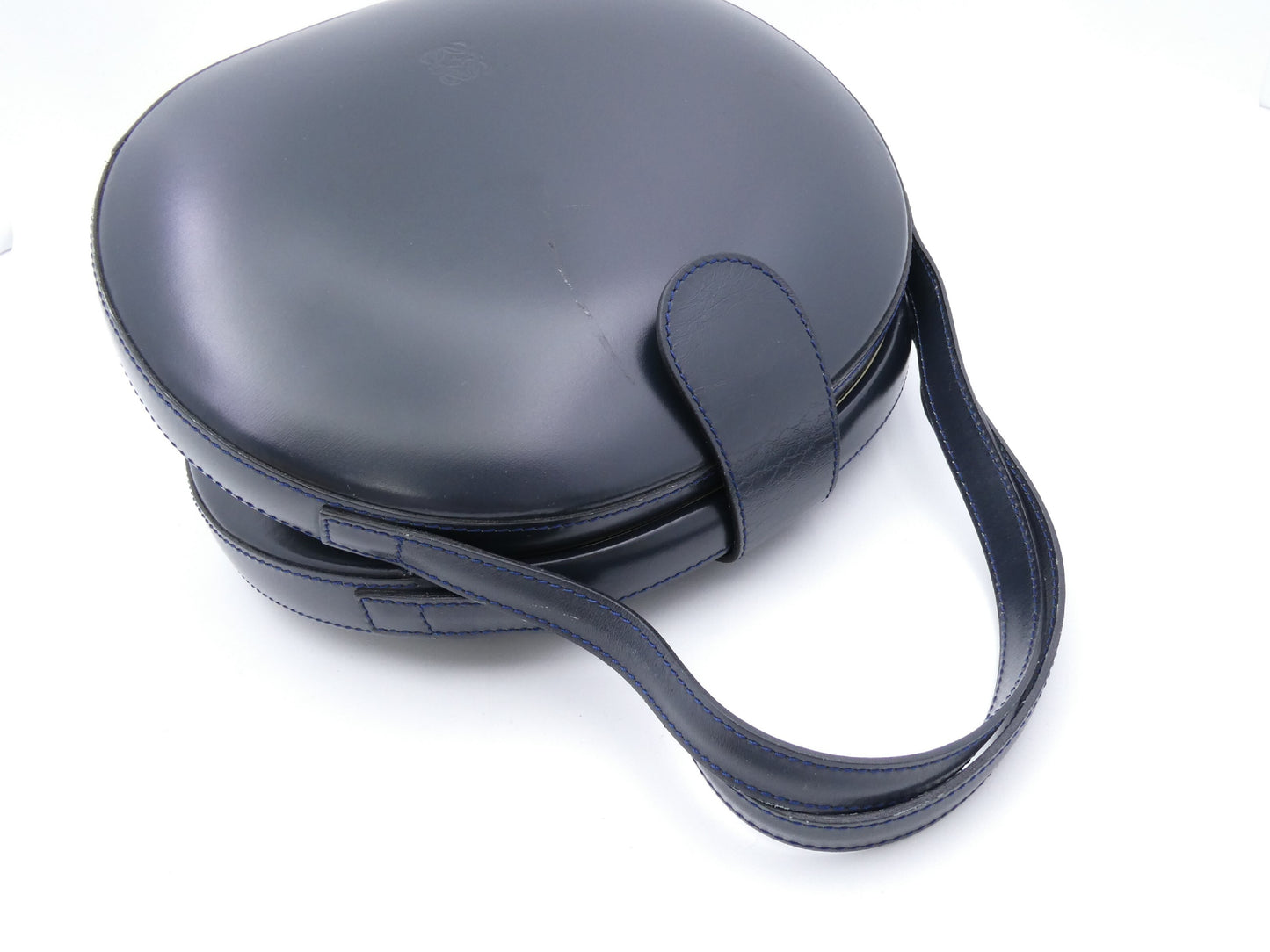 LOEWE Anagram Round Leather Handbag