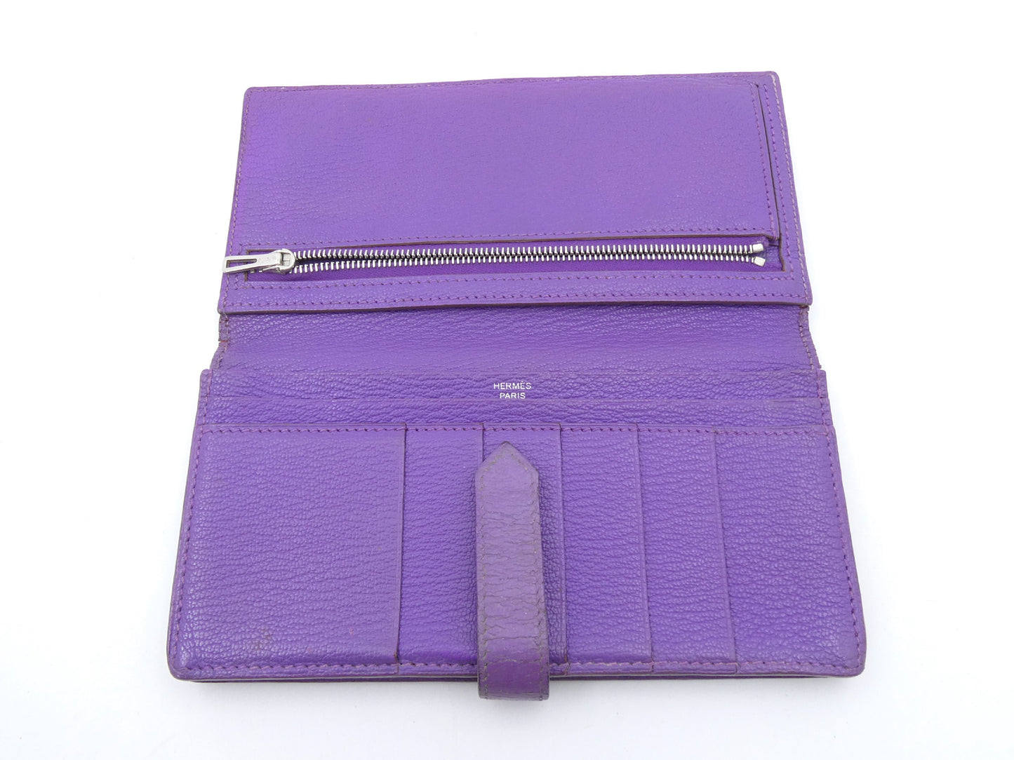 HERMES Bearn Souffle Wallet with P Stamp