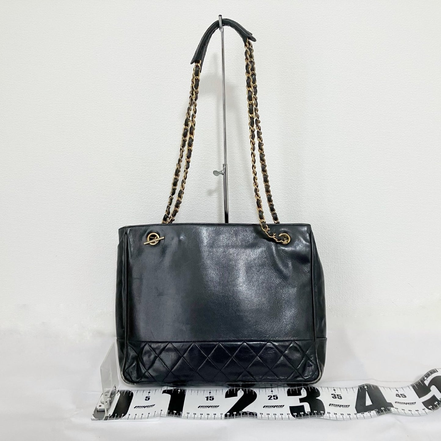 CHANEL Lambskin Matelasse Chain Tote Bag #1