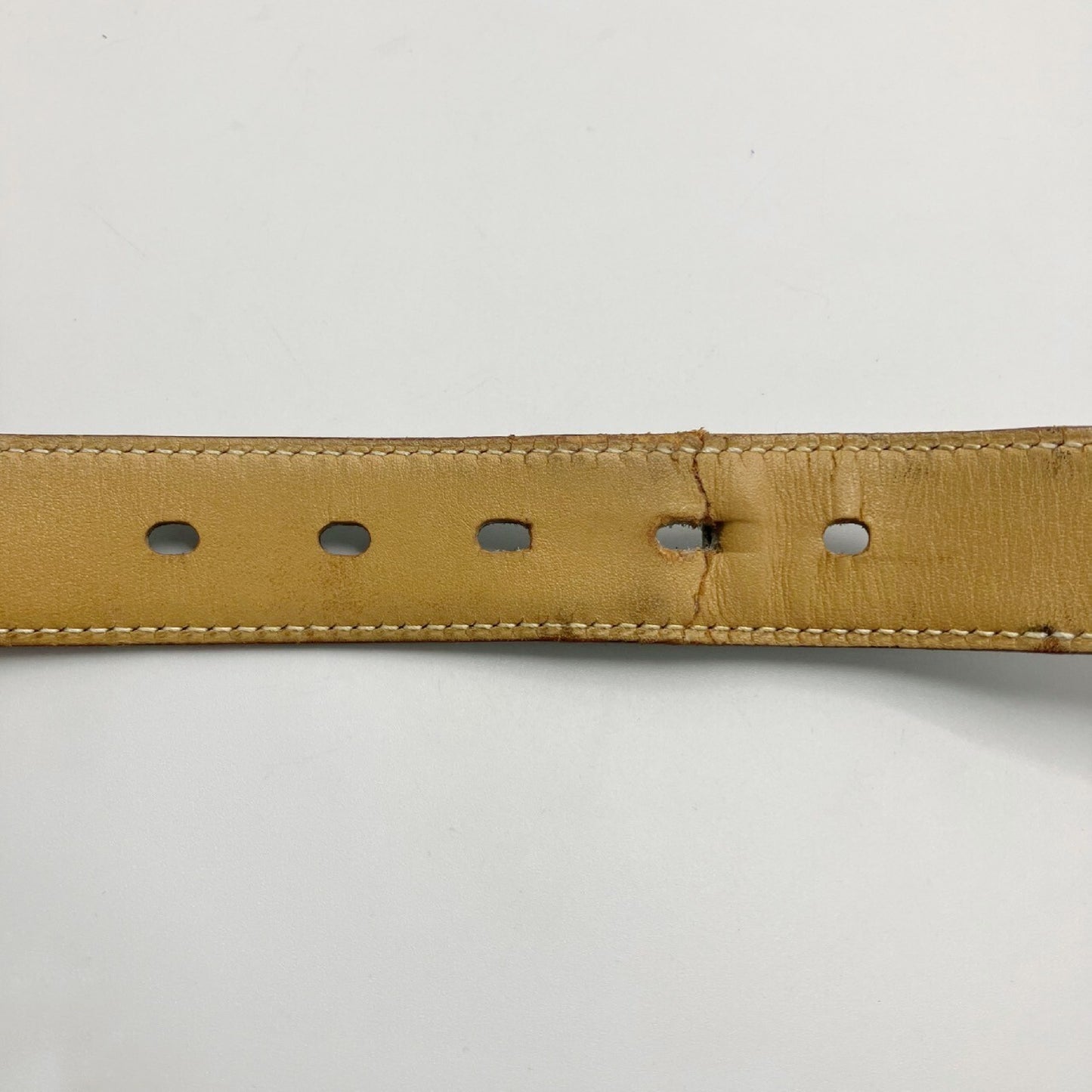 HERMES Leather Belt Engraved K Belt