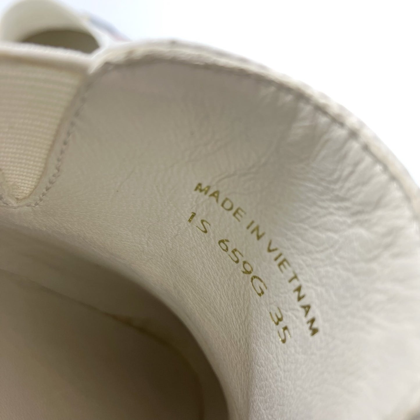 PRADA Slip-On Heart Leather Flat Shoes White Size 35 Sneakers