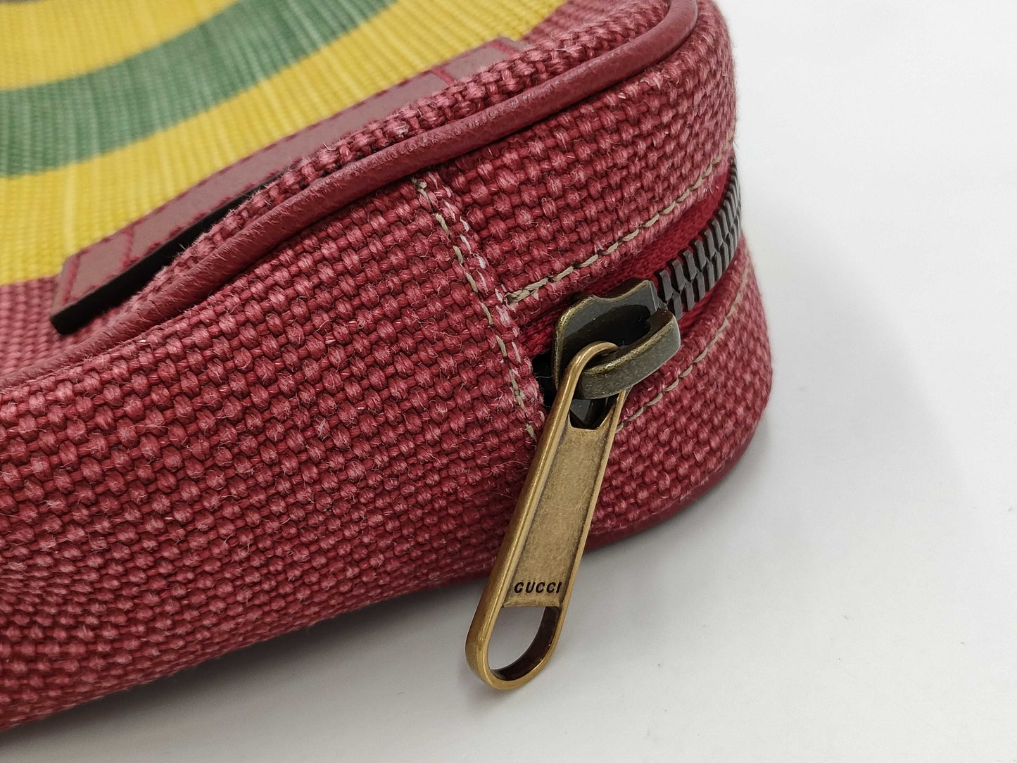 GUCCI Baiadera Canvas Stripe Belt Bag