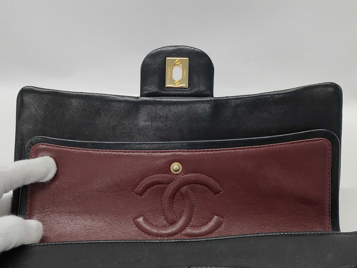 CHANEL Matelasse Chain Shoulder Bag with Coco Mark and Gold Hardware, Lambskin Leather