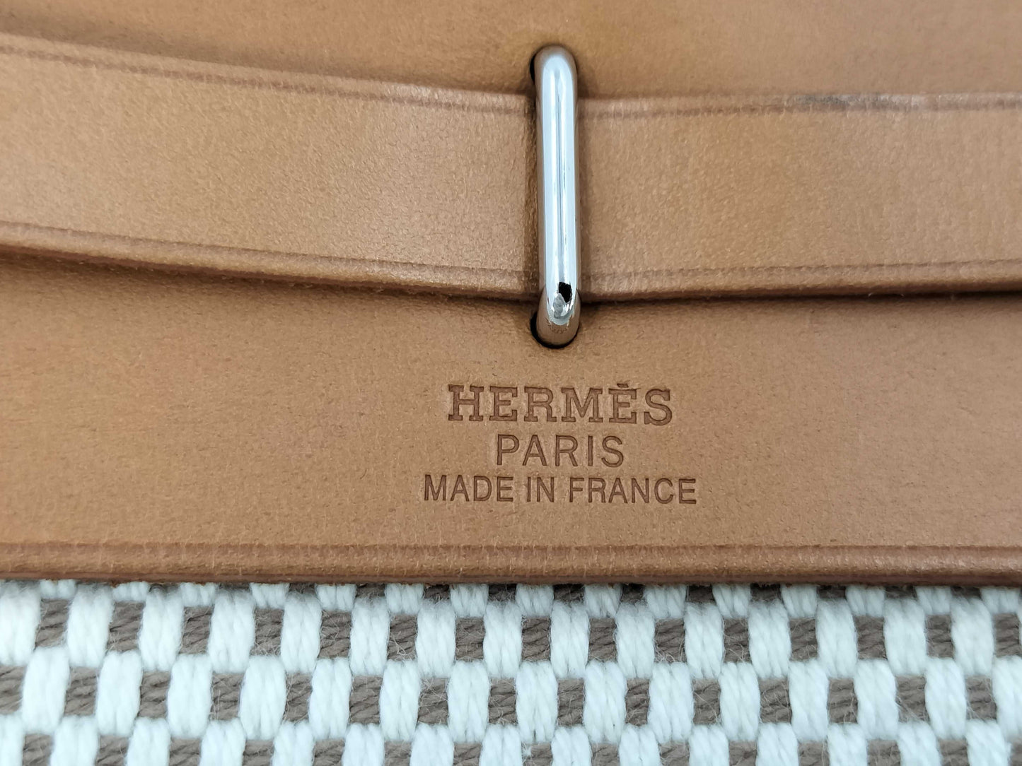 HERMES HERMES/Hermès Airbag TPM Toile H Beige Shoulder Bag Shoulder Bag