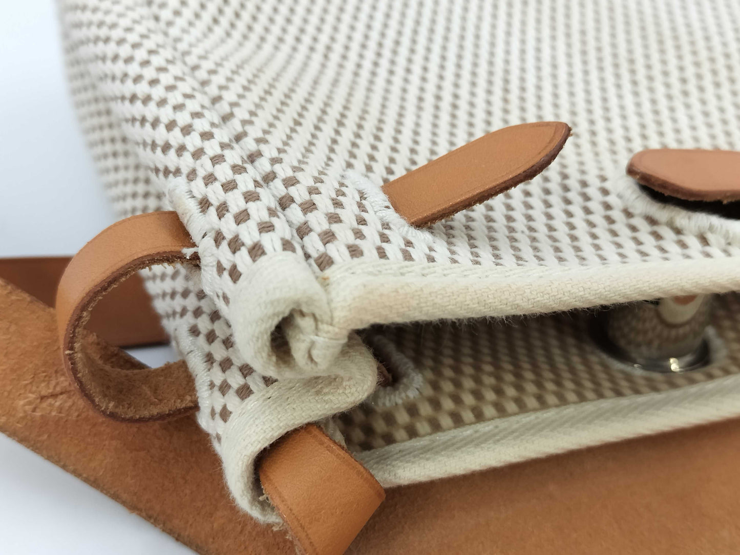 HERMES HERMES/Hermès Airbag TPM Toile H Beige Shoulder Bag Shoulder Bag