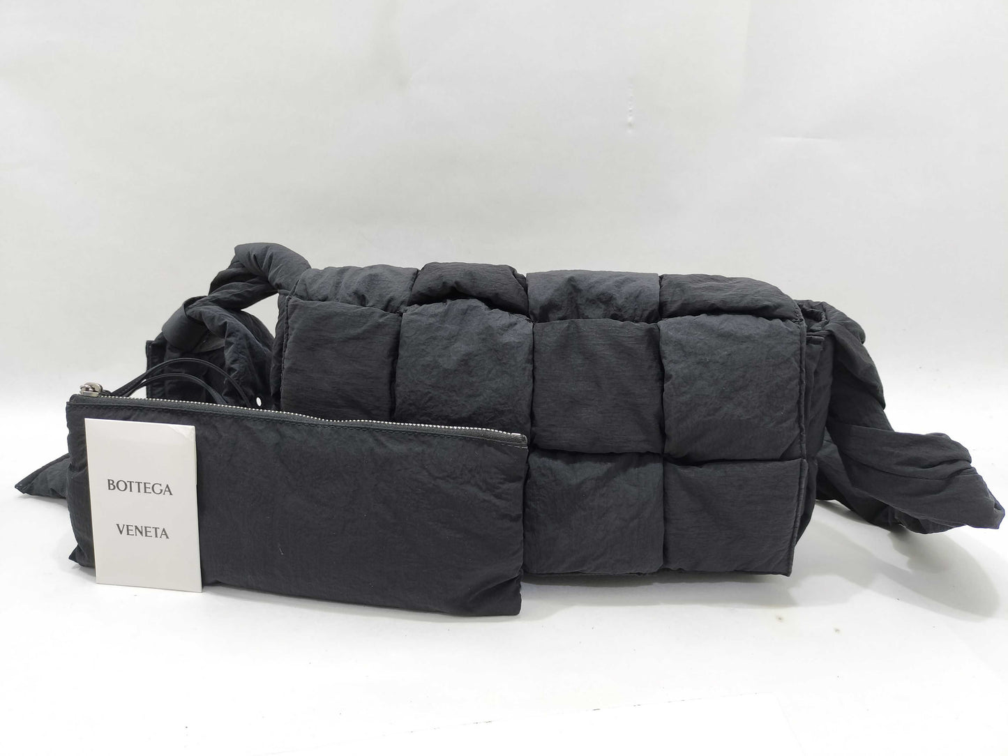 BOTTEGA VENETA Padded Cassette Shoulder Bag, Black Nylon
