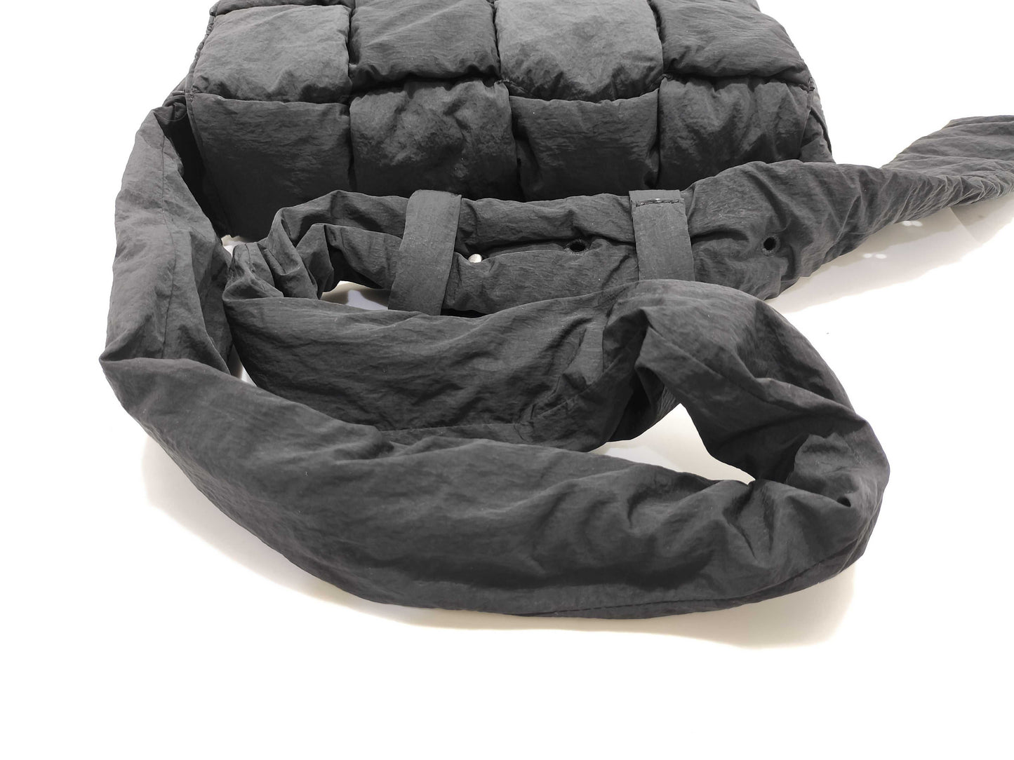 BOTTEGA VENETA Padded Cassette Shoulder Bag, Black Nylon