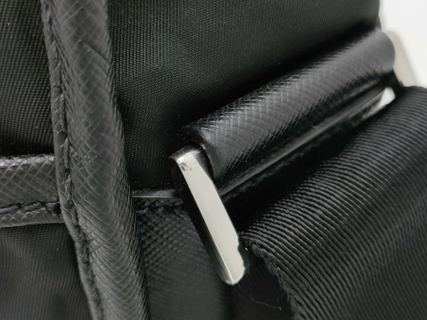 PRADA Prada Nylon and Leather Shoulder Messenger Bag