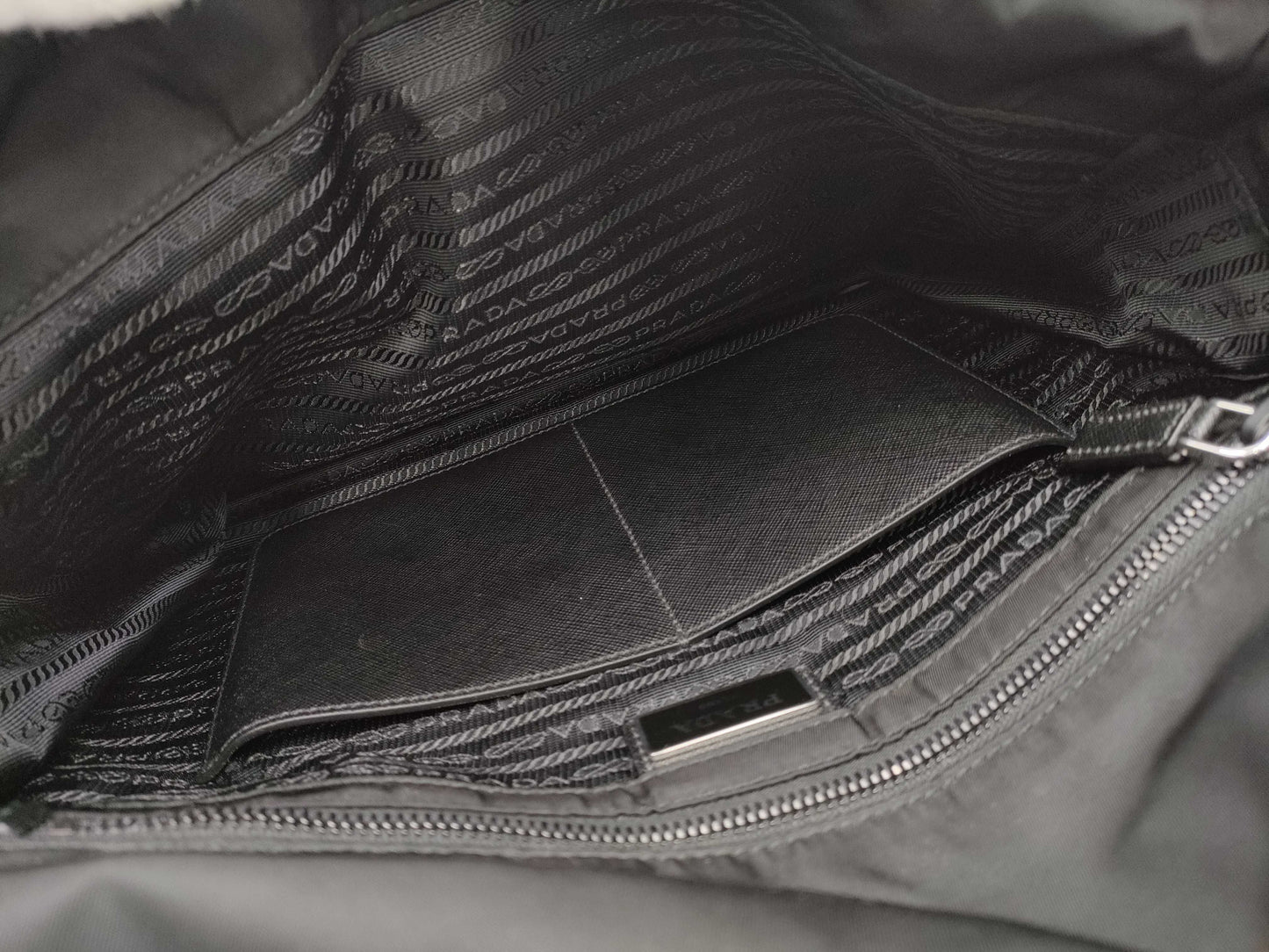 PRADA Prada Nylon and Leather Shoulder Messenger Bag
