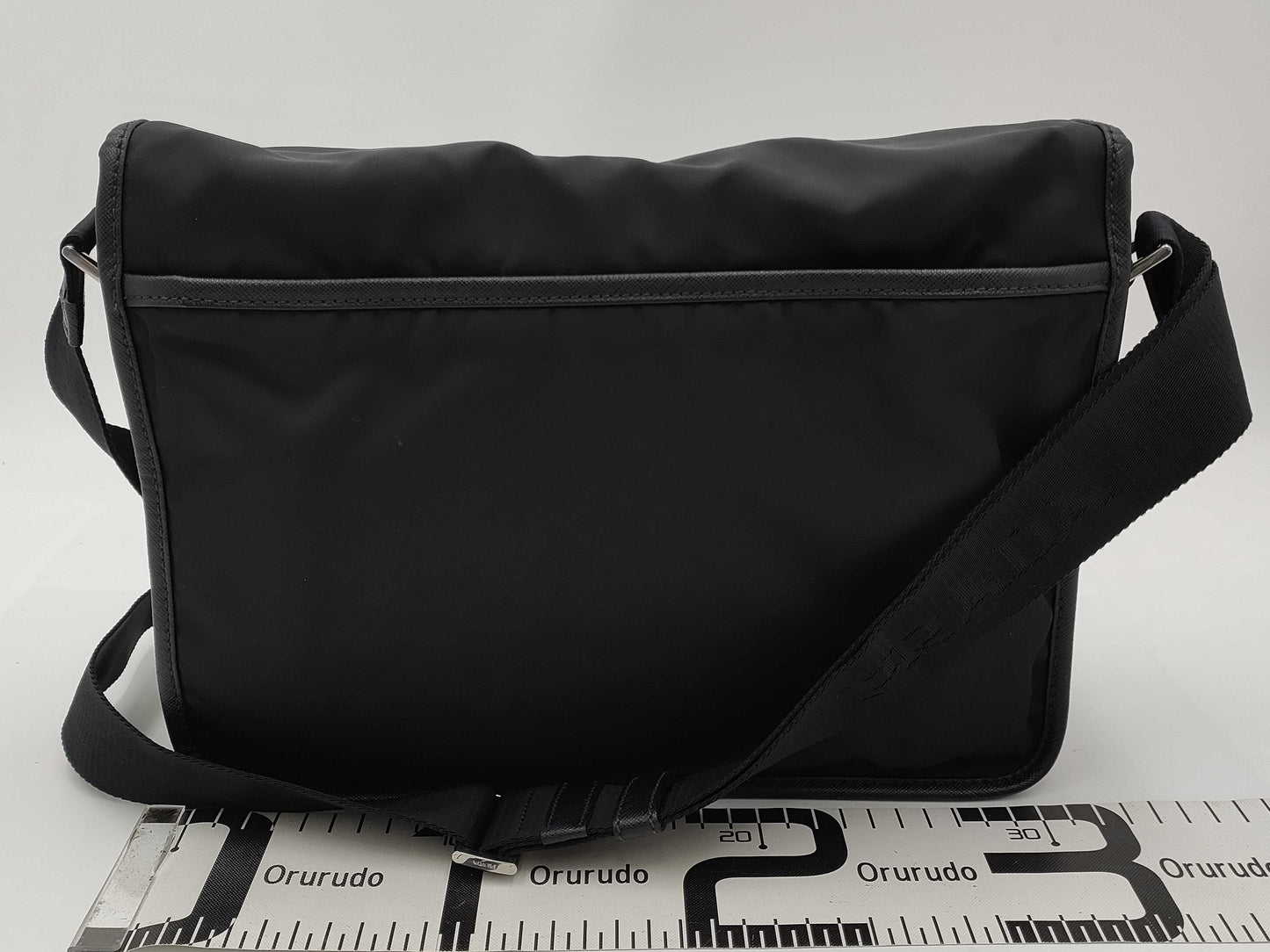 PRADA Prada Nylon and Leather Shoulder Messenger Bag