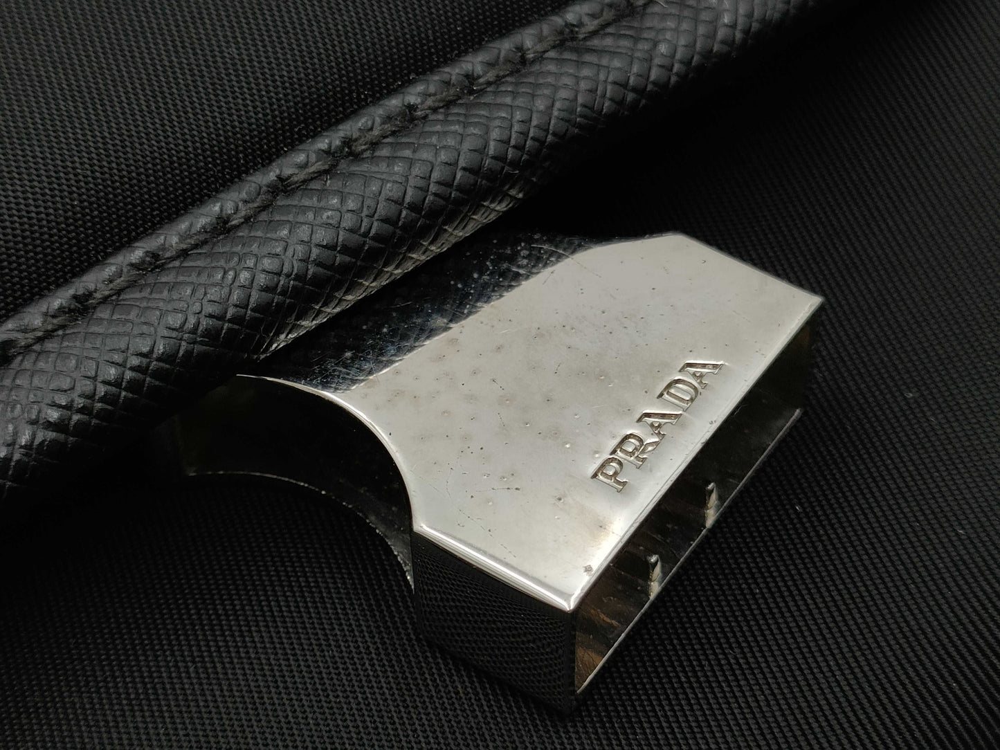 PRADA Prada Nylon and Leather Shoulder Messenger Bag