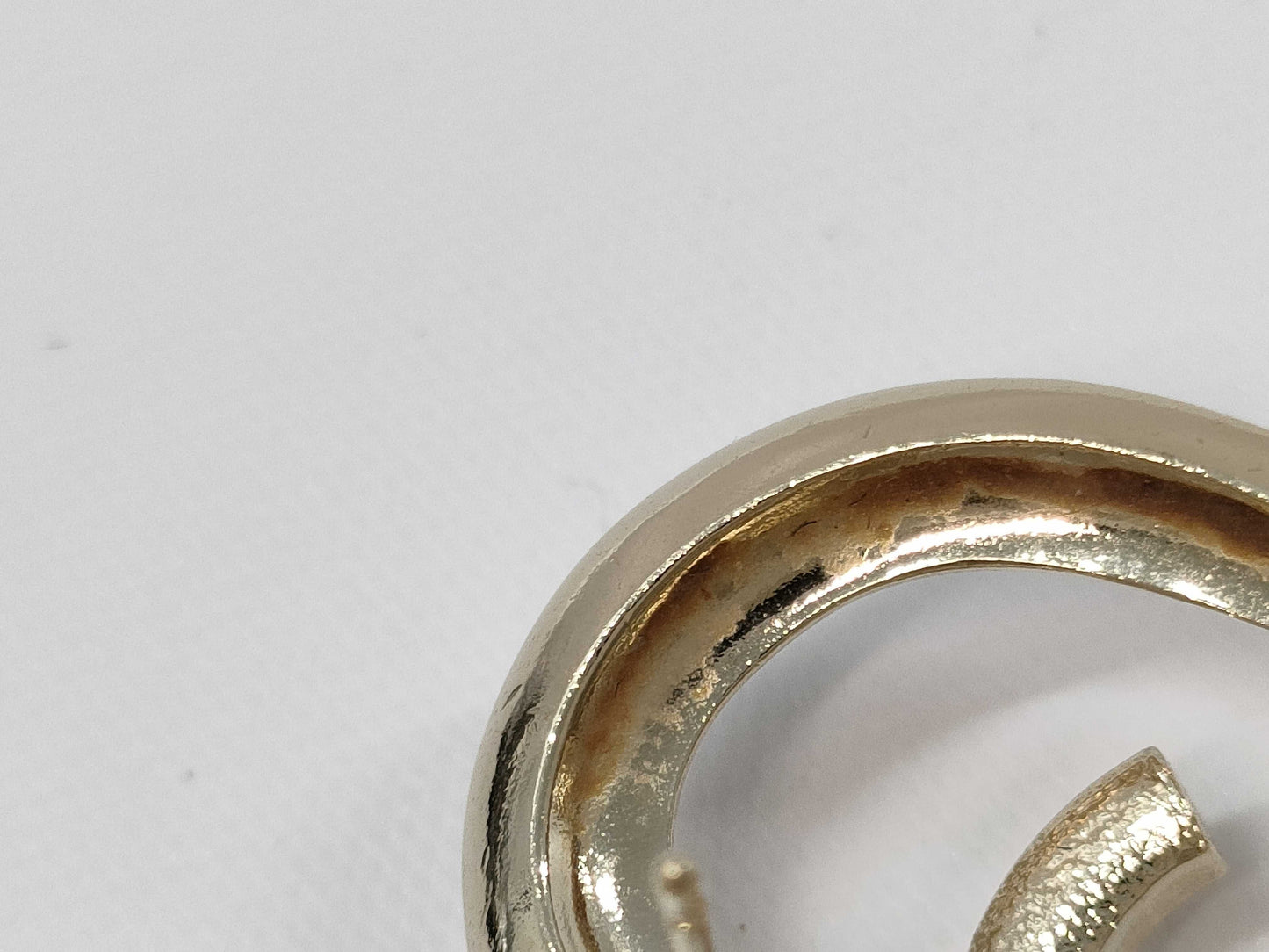CHANEL CHANEL Earrings Gold Rhinestone Heart Coco Mark F23C Earrings