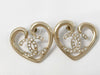 CHANEL CHANEL Earrings Gold Rhinestone Heart Coco Mark F23C Earrings