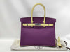 HERMES Birkin 30 Personal Order, Epsom Leather, Anemone, Jaune Poussin, Silver Hardware, T-Stamp, Handbag