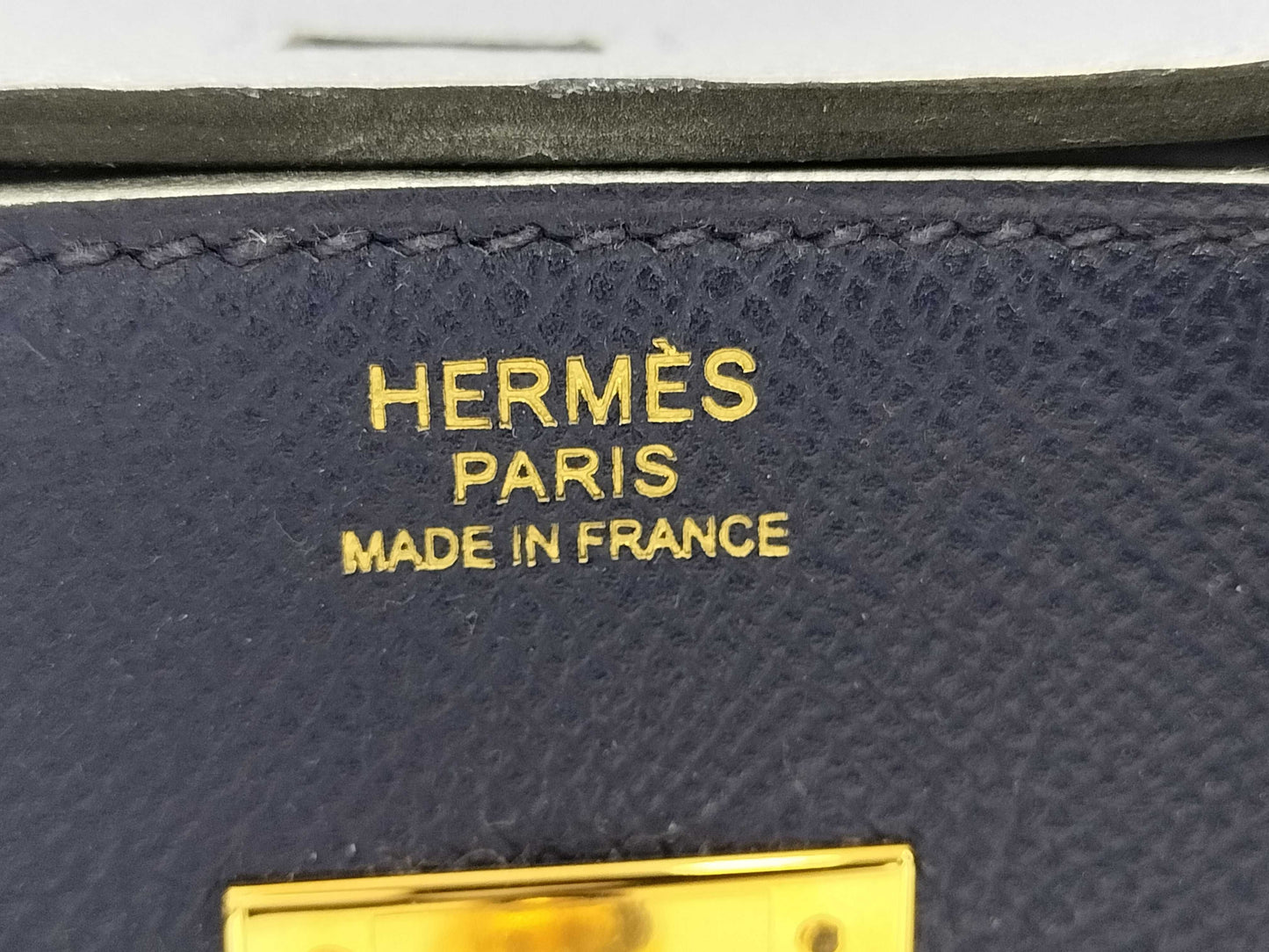 HERMES Birkin 30 Epsom Leather Blue Saphir Gold Hardware X Stamp Handbag