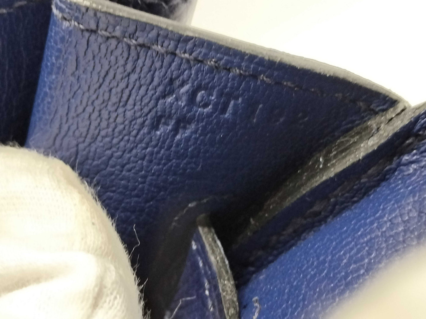 HERMES Birkin 30 Epsom Leather Blue Saphir Gold Hardware X Stamp Handbag