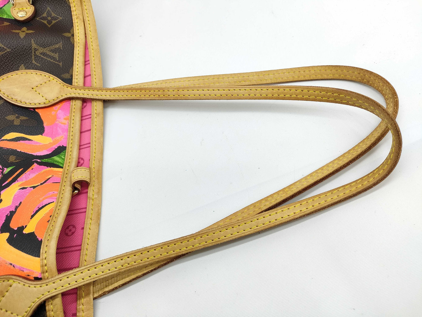 LOUIS VUITTON M48613 Monogram Stephen Sprouse Neverfull MM Monogram Rose M48613 Tote Bag