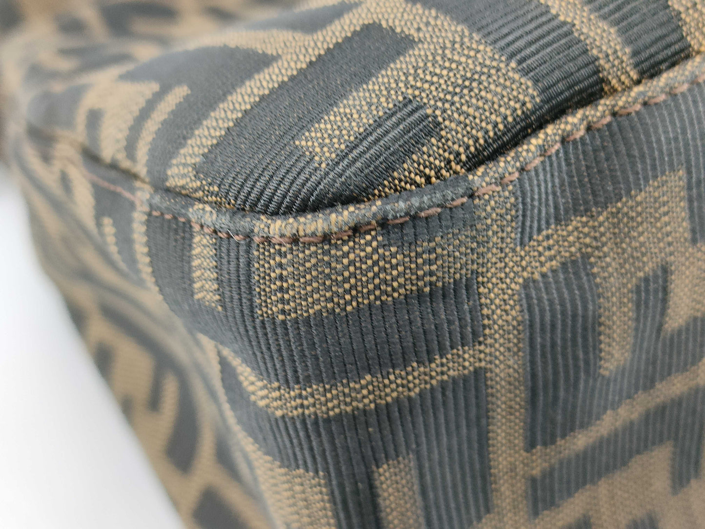 FENDI Zucca Pattern Shoulder Bag Mamma Bucket Zucca Canvas Brown Shoulder Bag