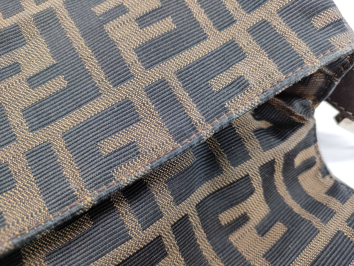 FENDI Zucca Pattern Shoulder Bag Mamma Bucket Zucca Canvas Brown Shoulder Bag