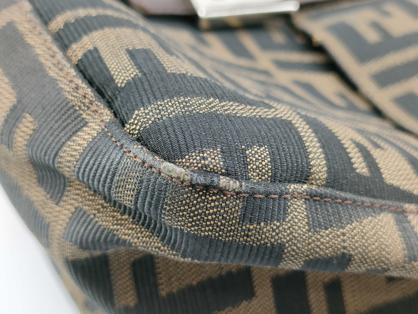 FENDI Zucca Pattern Shoulder Bag Mamma Bucket Zucca Canvas Brown Shoulder Bag