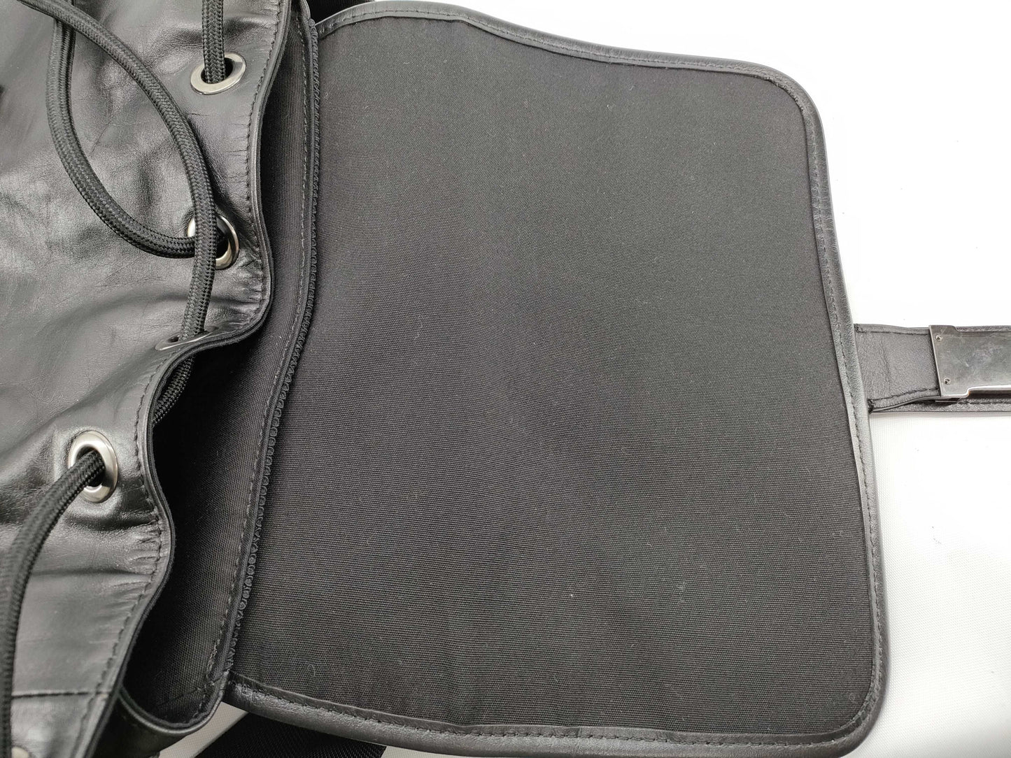 Dior Backpack in Black Calfskin with Silver Hardware