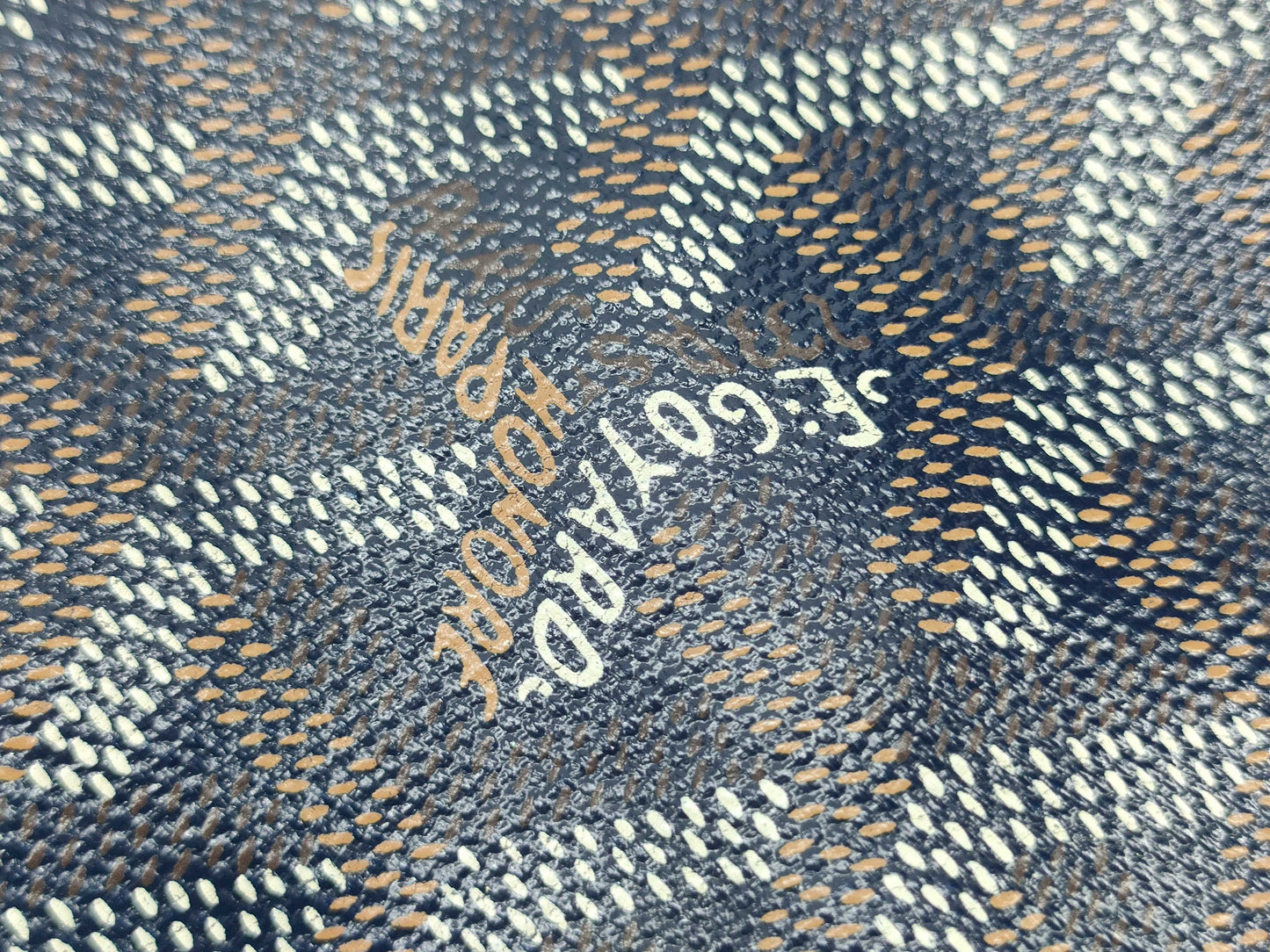 GOYARD Ange Mini Herringbone Navy Tote Bag