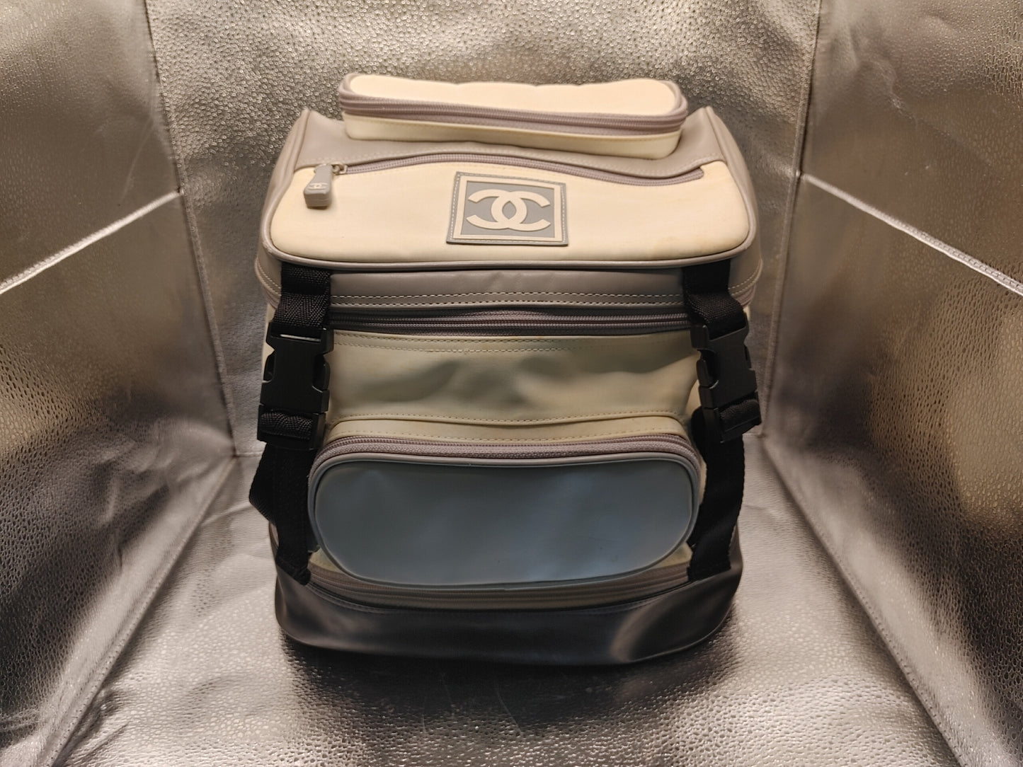 CHANEL Sport Line Backpack Nylon White Backpack