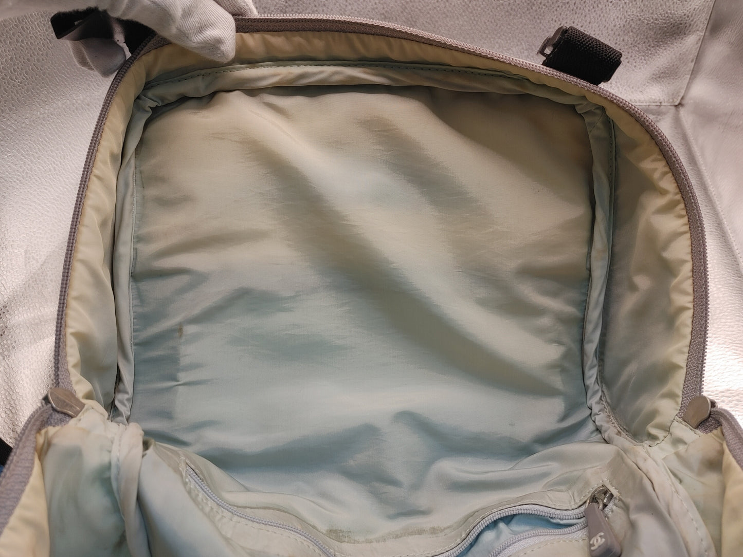 CHANEL Sport Line Backpack Nylon White Backpack