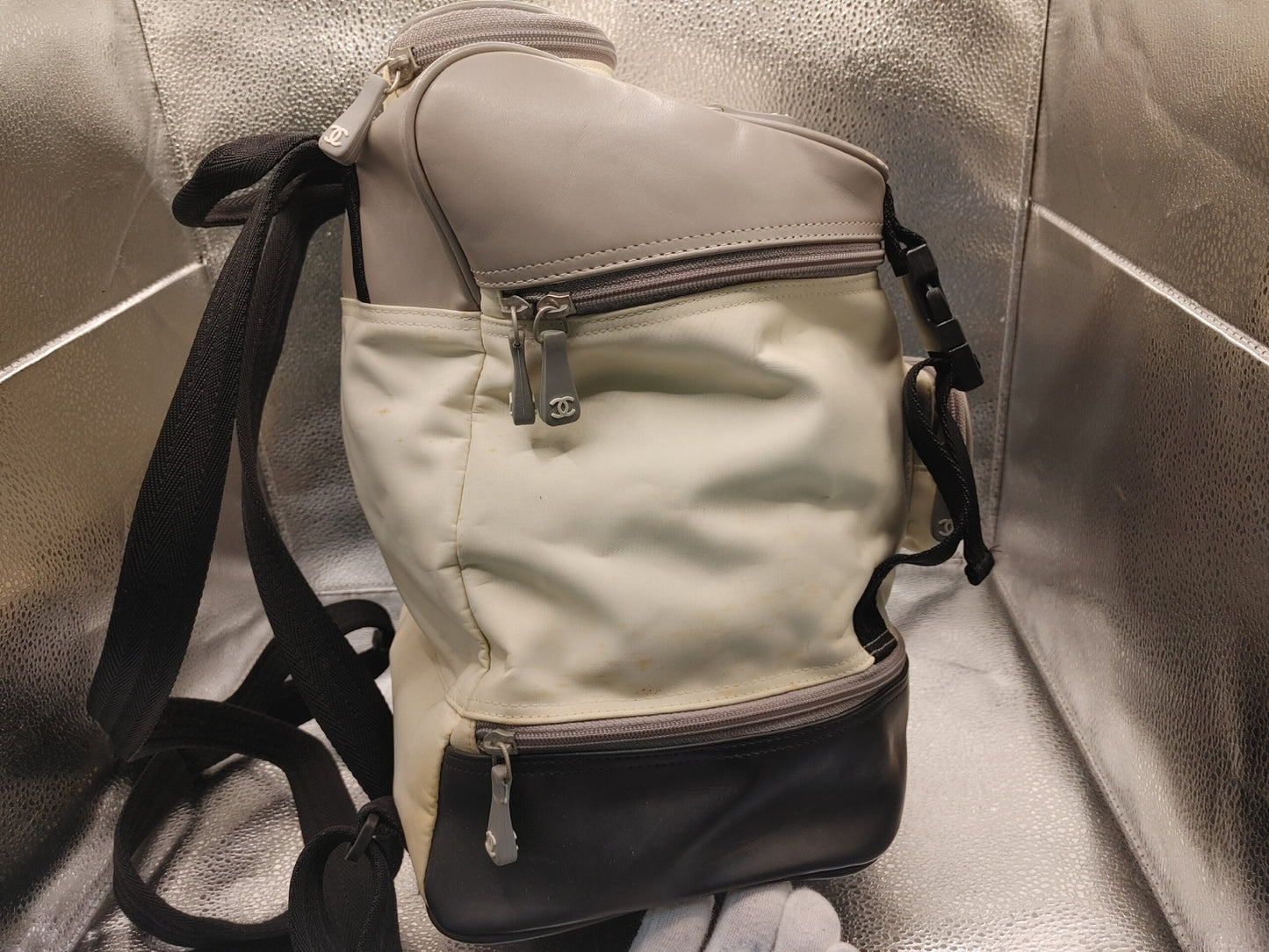 CHANEL Sport Line Backpack Nylon White Backpack