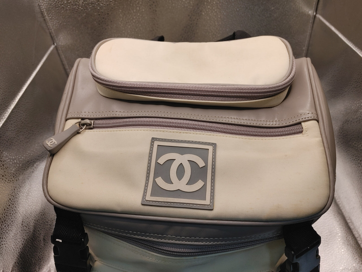 CHANEL Sport Line Backpack Nylon White Backpack