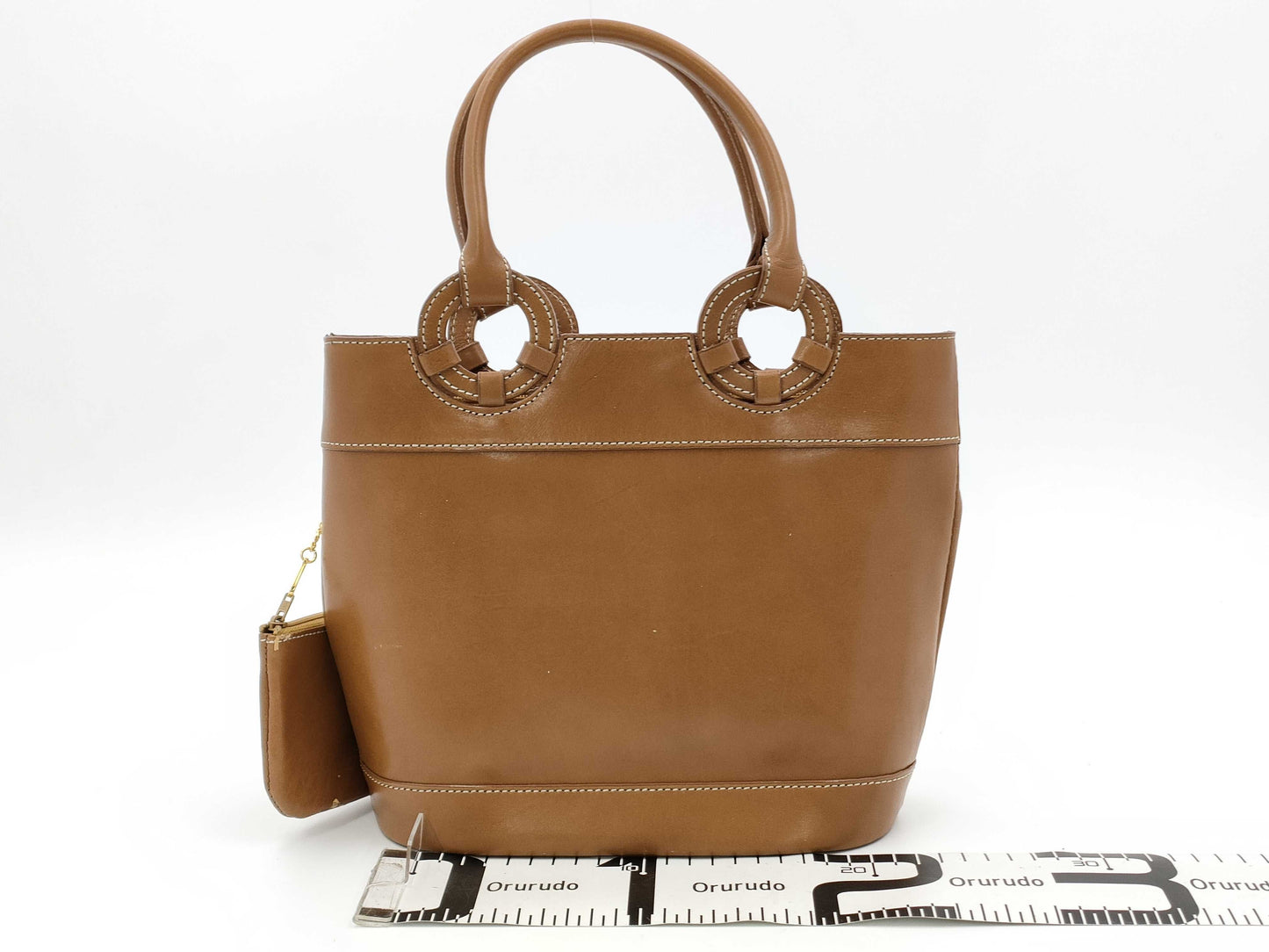 Kitamura Brown Leather Handbag