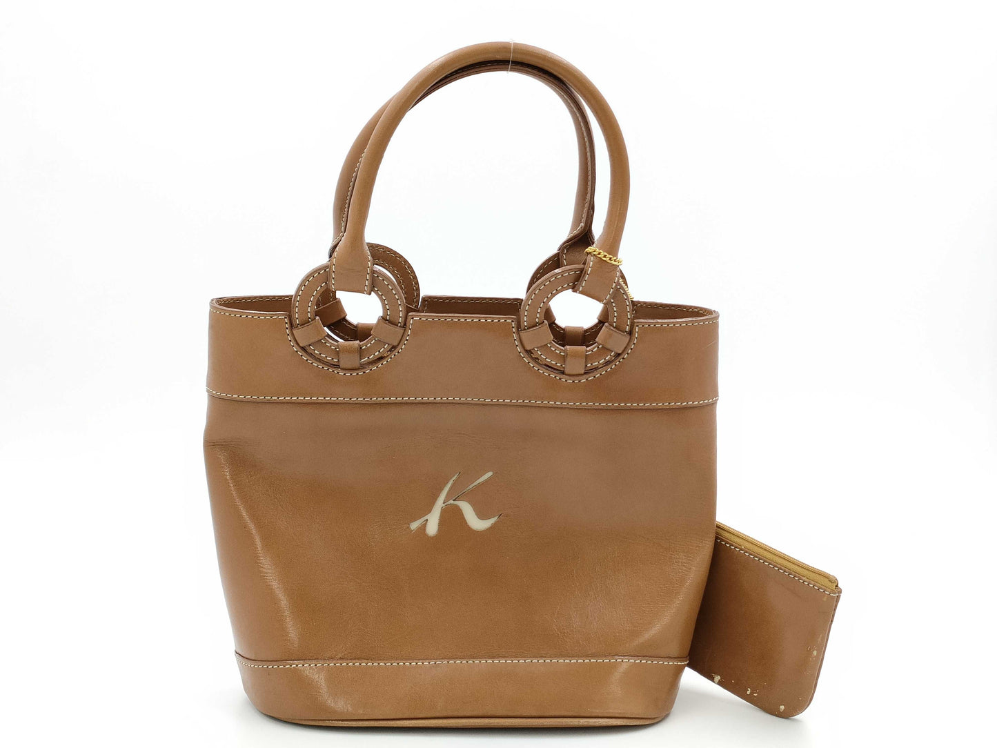 Kitamura Brown Leather Handbag