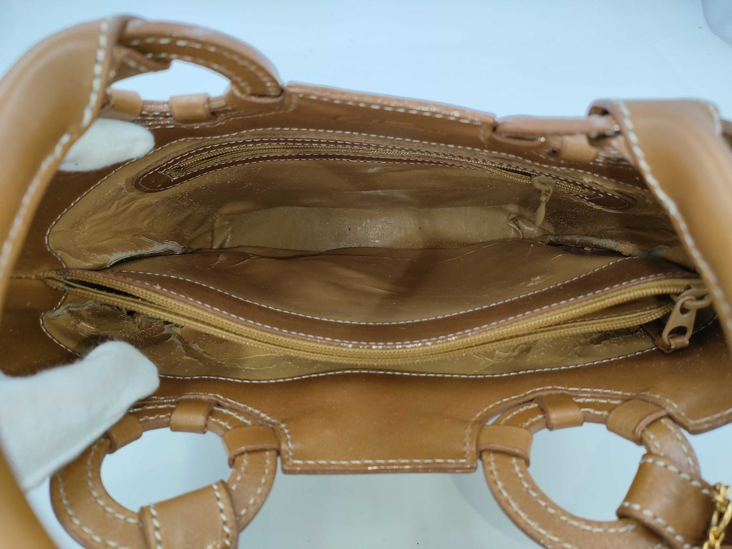 Kitamura Brown Leather Handbag
