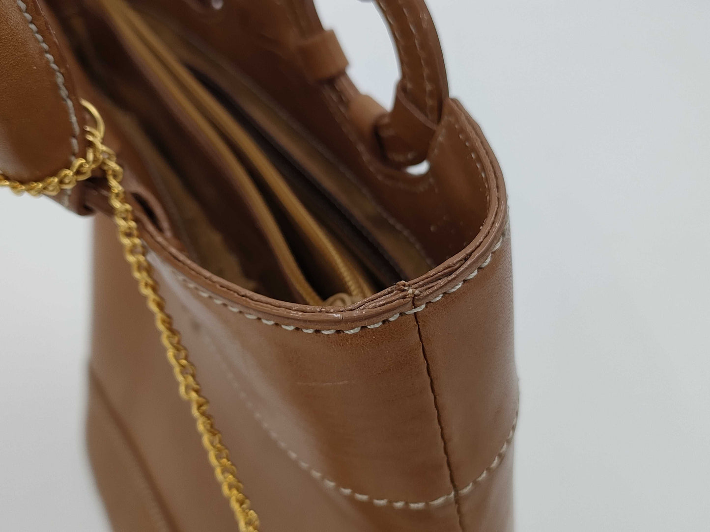 Kitamura Brown Leather Handbag