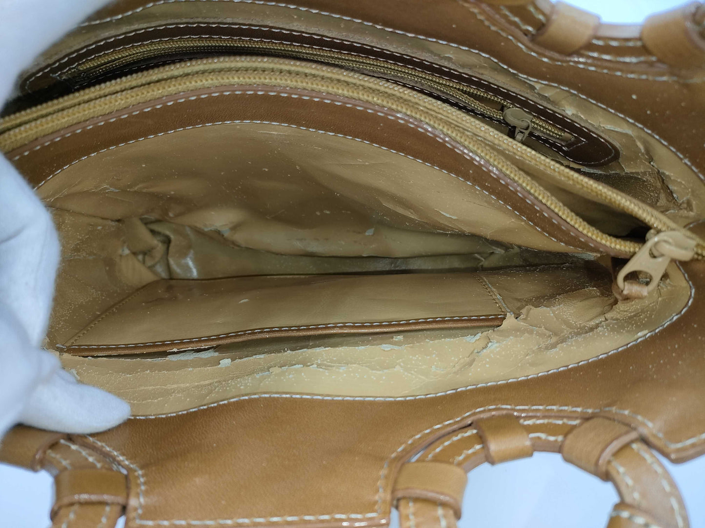 Kitamura Brown Leather Handbag