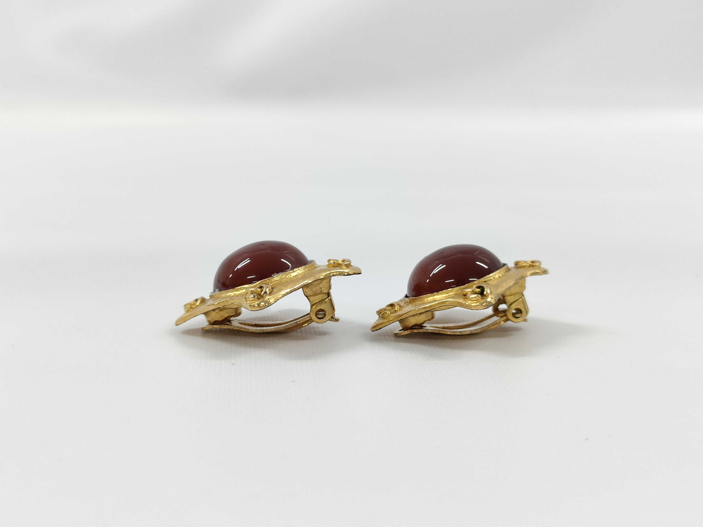 CHANEL Color Stone Coco Mark Earrings with Rice