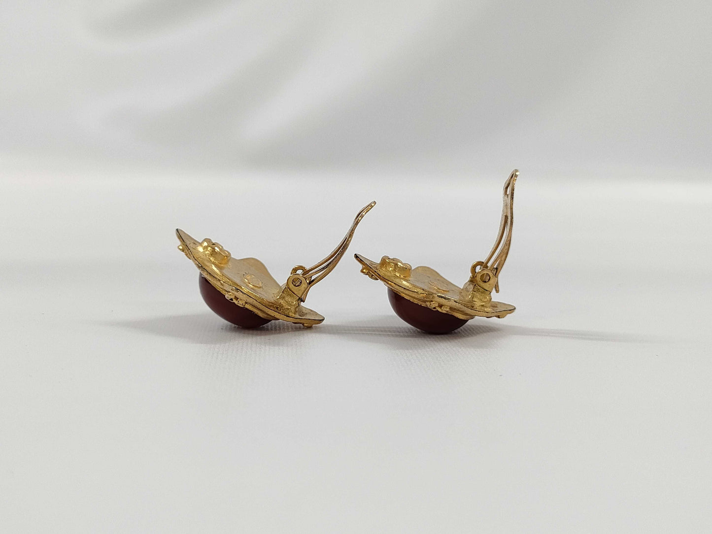 CHANEL Color Stone Coco Mark Earrings with Rice
