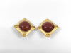 CHANEL Color Stone Coco Mark Earrings with Rice