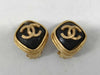 CHANEL Coco Mark Caramel Stone Earrings with Rice